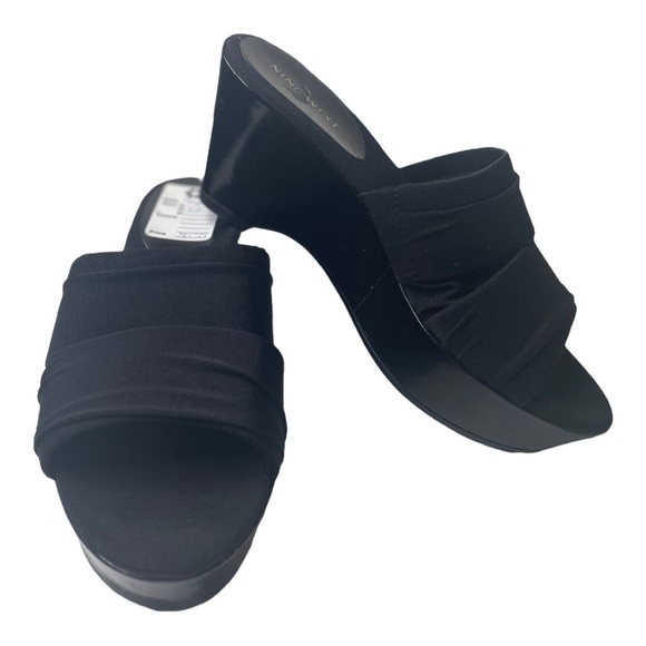 Nine West Alypsso Women’s Black Wedge Sandals - Picture 2 of 10